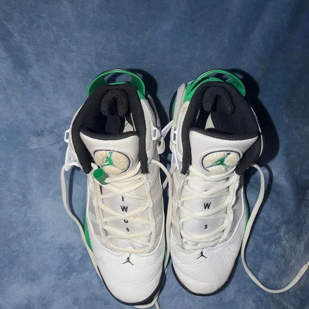 Jordan 6 Rings Men's Shoes in White/Lucky Green/Black size 9